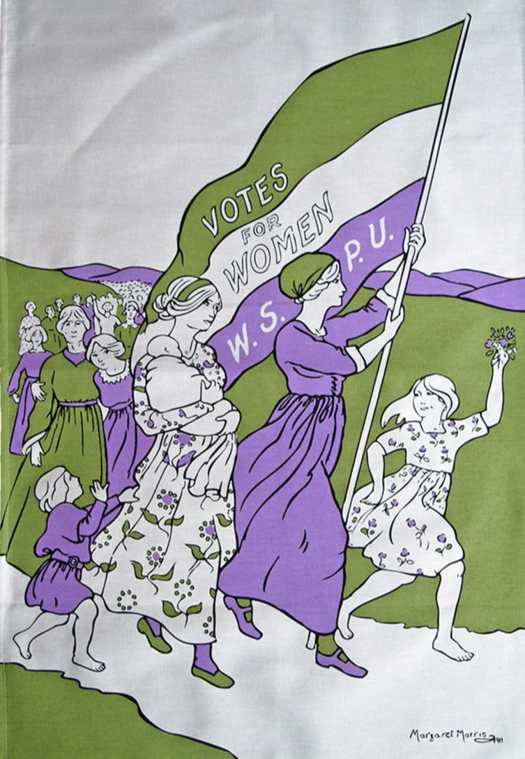 Votes For Women March Tea Towel