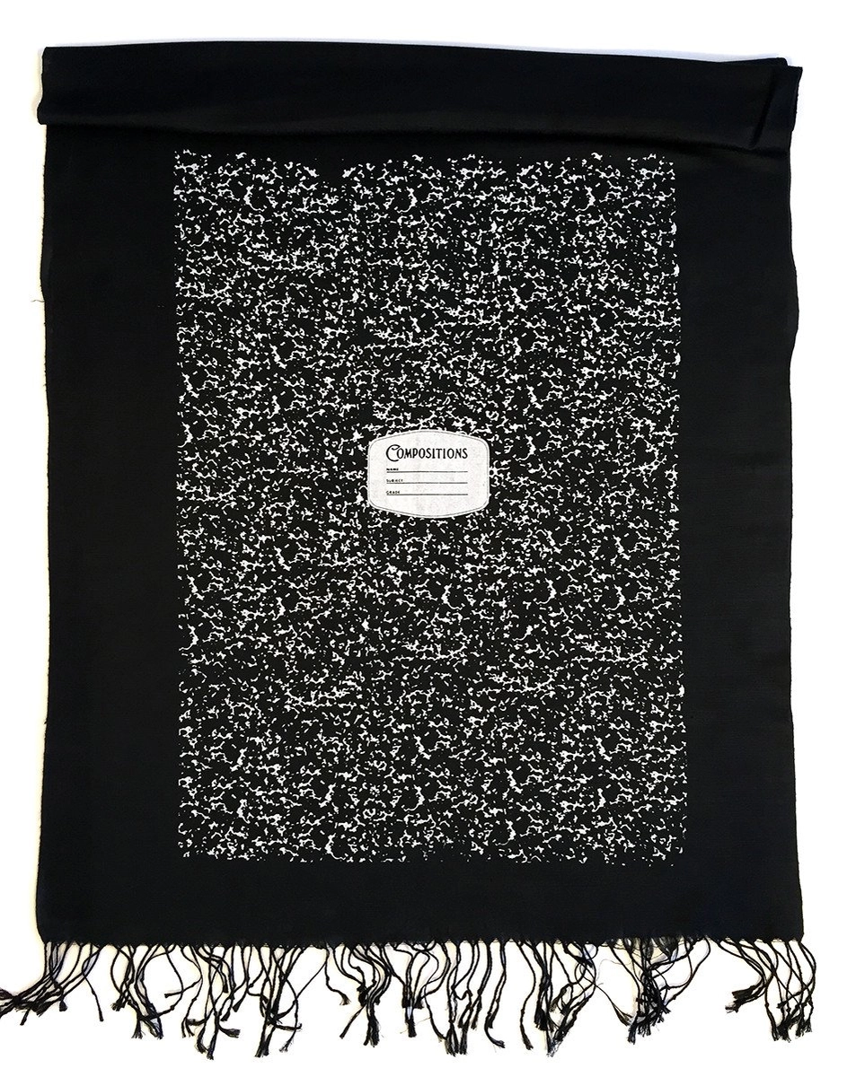 Composition notebook cover scarf