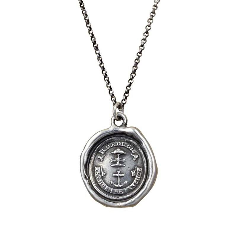 Plum and Posey Wax Seal Necklace: Oak and Anchor