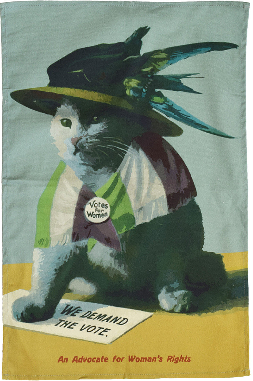 Suffragette Cat Tea Towel