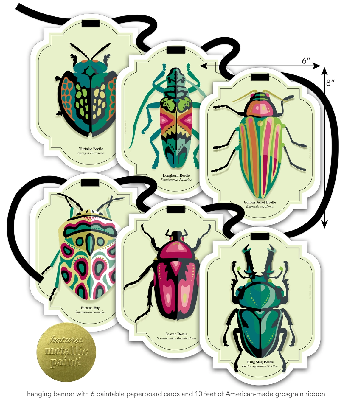 Beetles Banner Paint-by-Numbers Kit