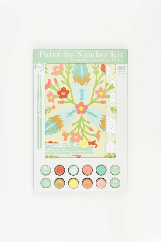 Folksy Feathers Paint-by-Numbers Kit