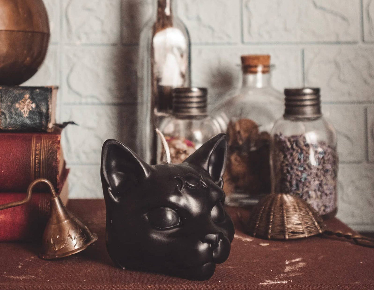 "Third Eye Cat" pillar candle