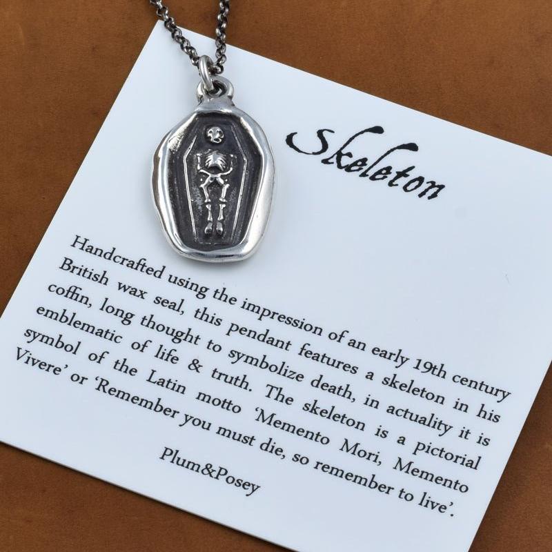 Plum and Posey Wax Seal Necklace: Skeleton