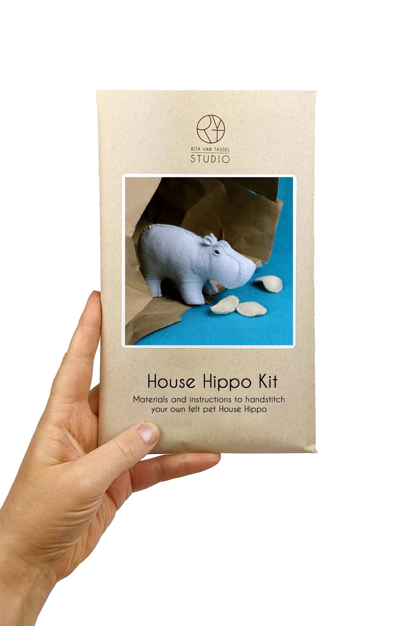 House Hippo Hand Stitching Felt Kit