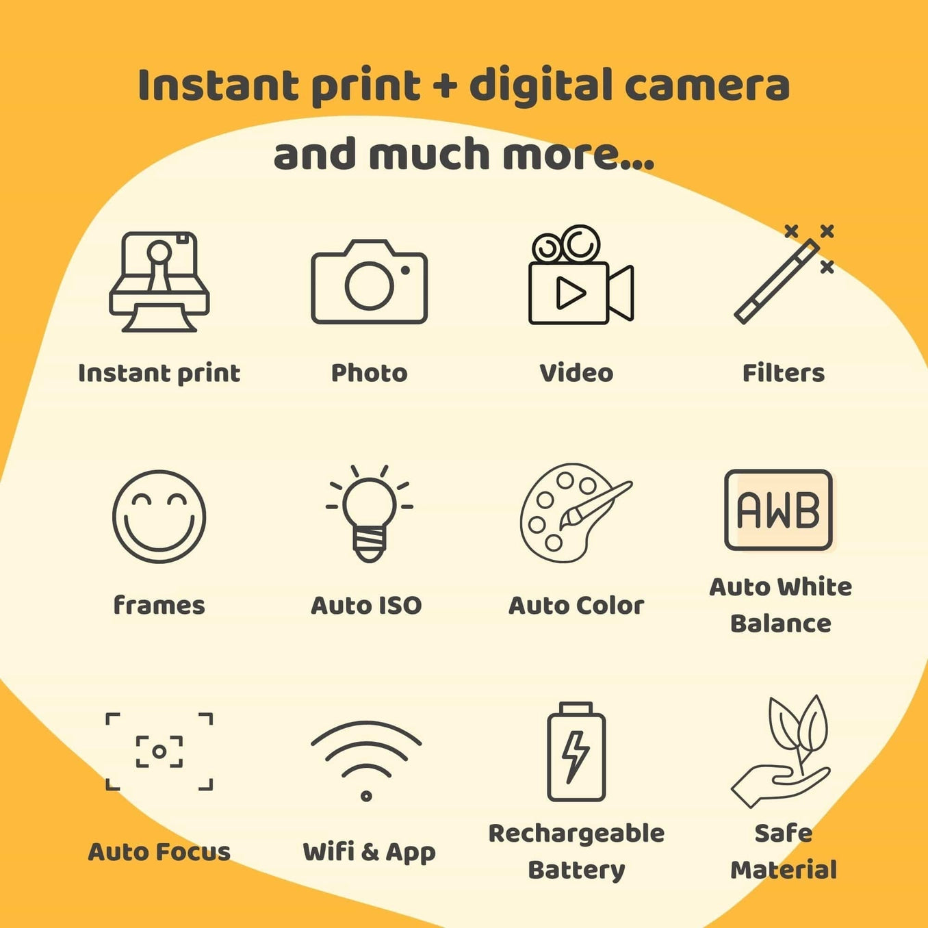 Kidamento Instant Print Digital Camera