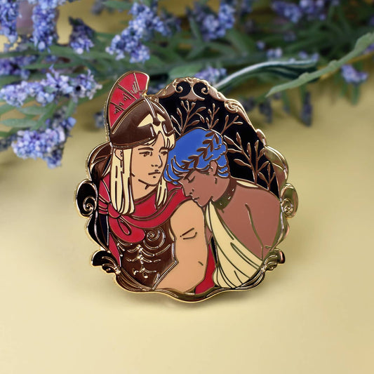 Achilles and Patroclus Greek Mythology Enamel Pin