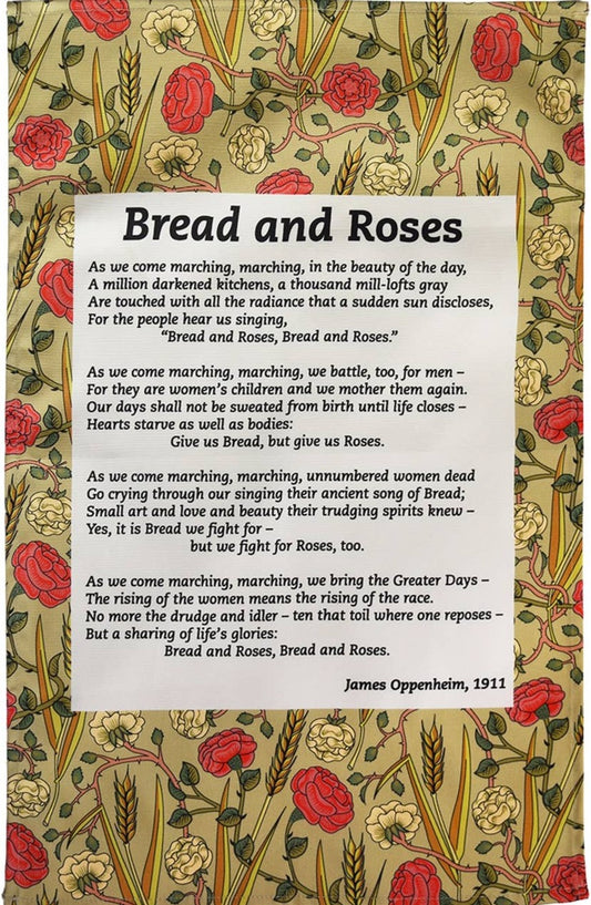 Bread and Roses Tea Towel