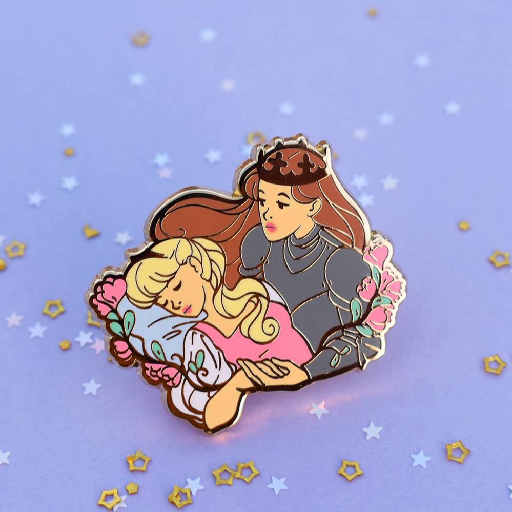 Sapphic Sleeping Beauty Enamel Pin