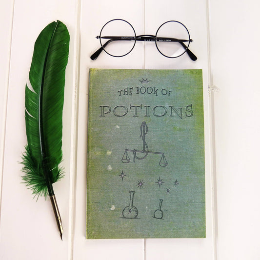 Potions Wizard Magic Notebook Green A5 Lined Book