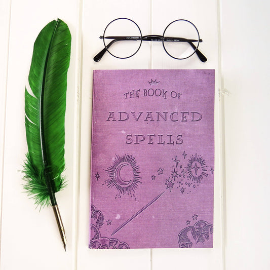 Advanced Spells Wizard Magic Notebook Purple A5 Lined Book