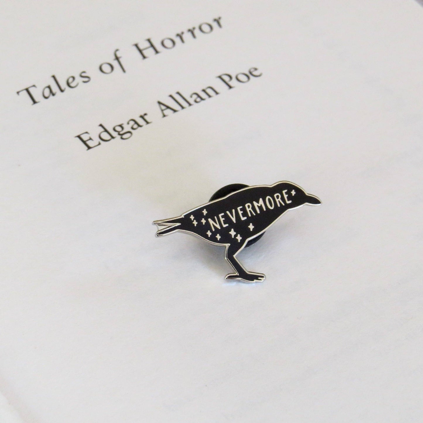 The Raven Edgar Allan Poe Enamel Pin - Gothic Literature Collection