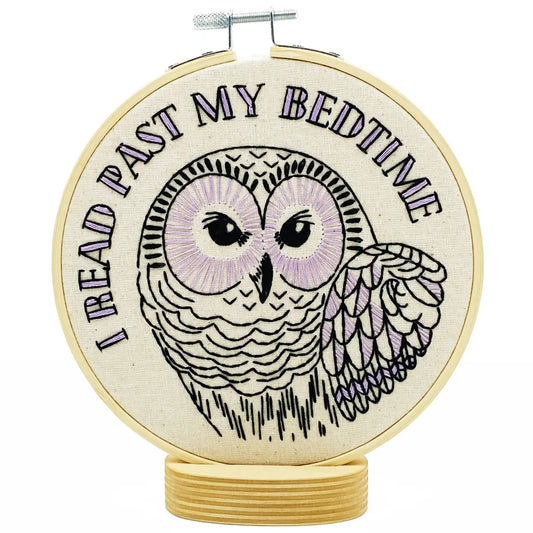 I Read Past My Bedtime Complete Embroidery Kit