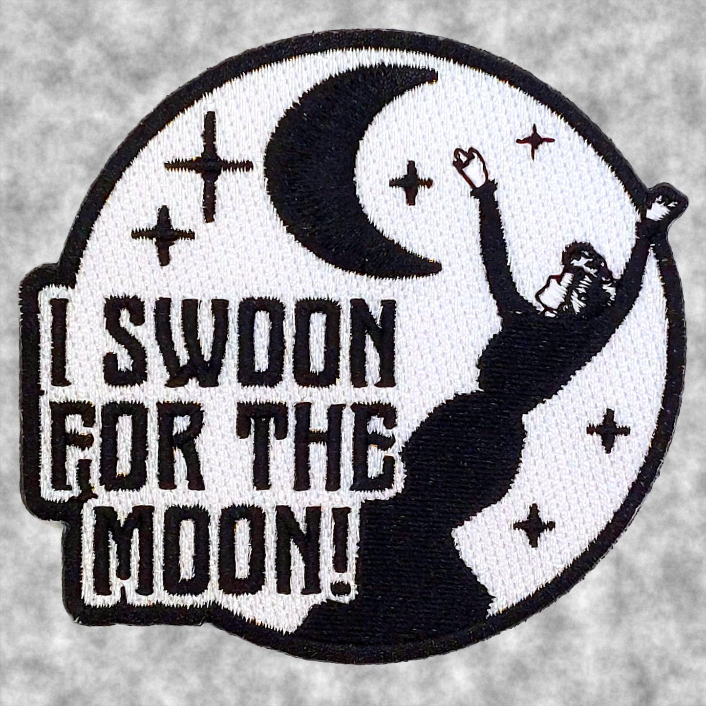 "I Swoon for the Moon" Embroidered Patch