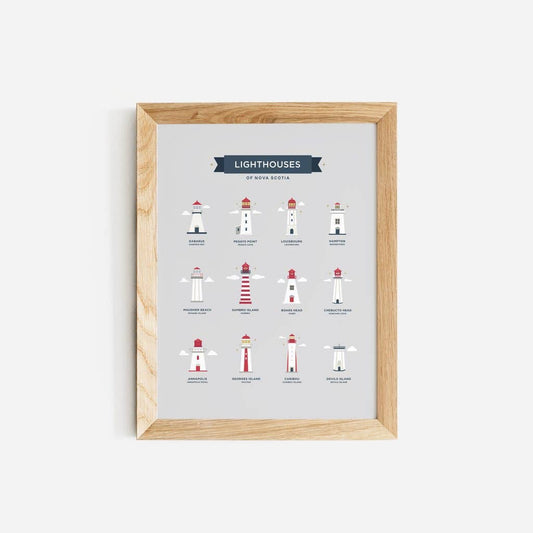 Lighthouses of Nova Scotia Art Print
